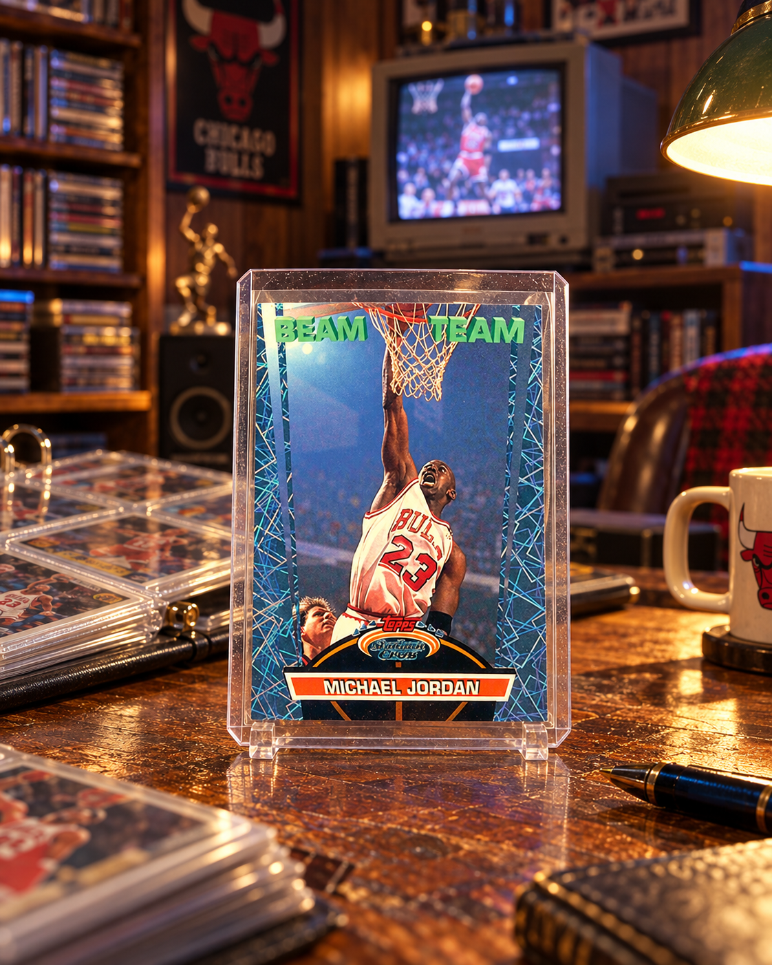 1992-93 Stadium Club Beam Team Michael Jordan #1 — ai-generated collector artwork