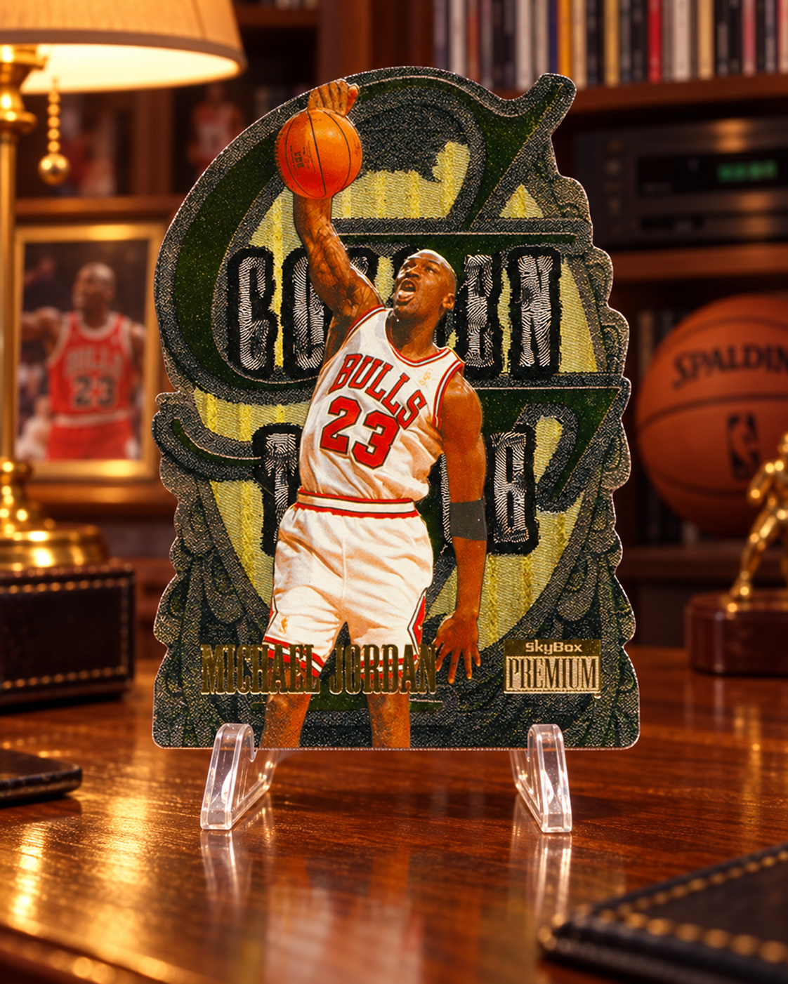 1996-97 SkyBox Premium Golden Touch Michael Jordan #5 — ai-generated collector artwork