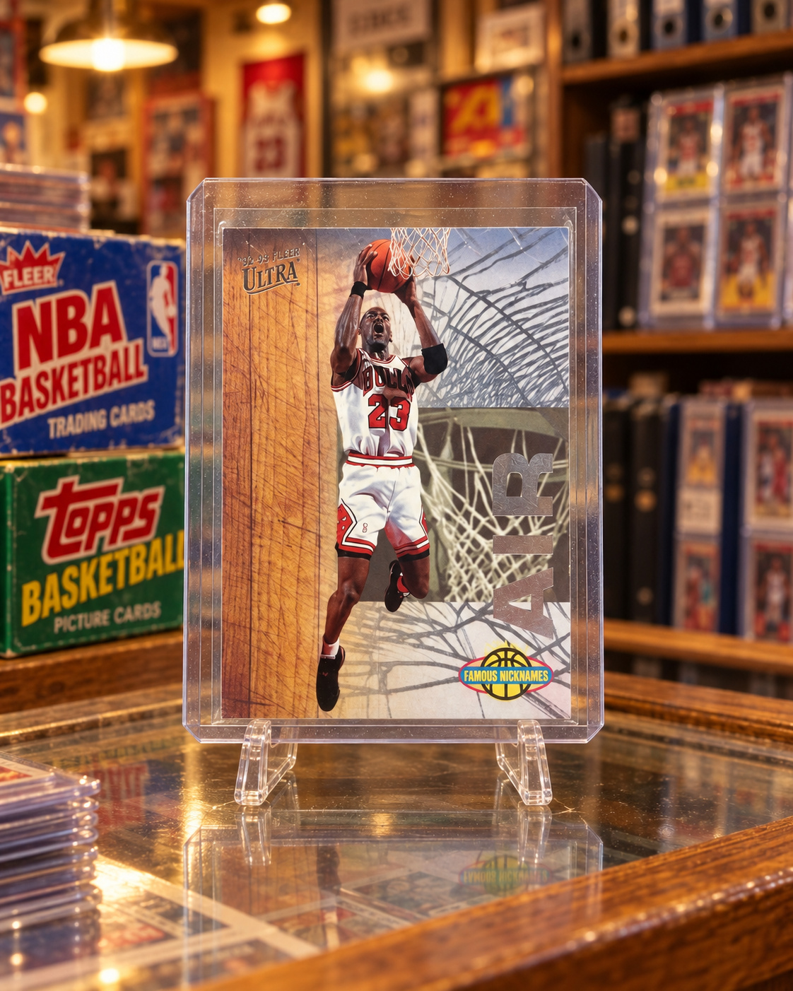 1993-94 Ultra Famous Nicknames Michael Jordan #7 — ai-generated collector artwork