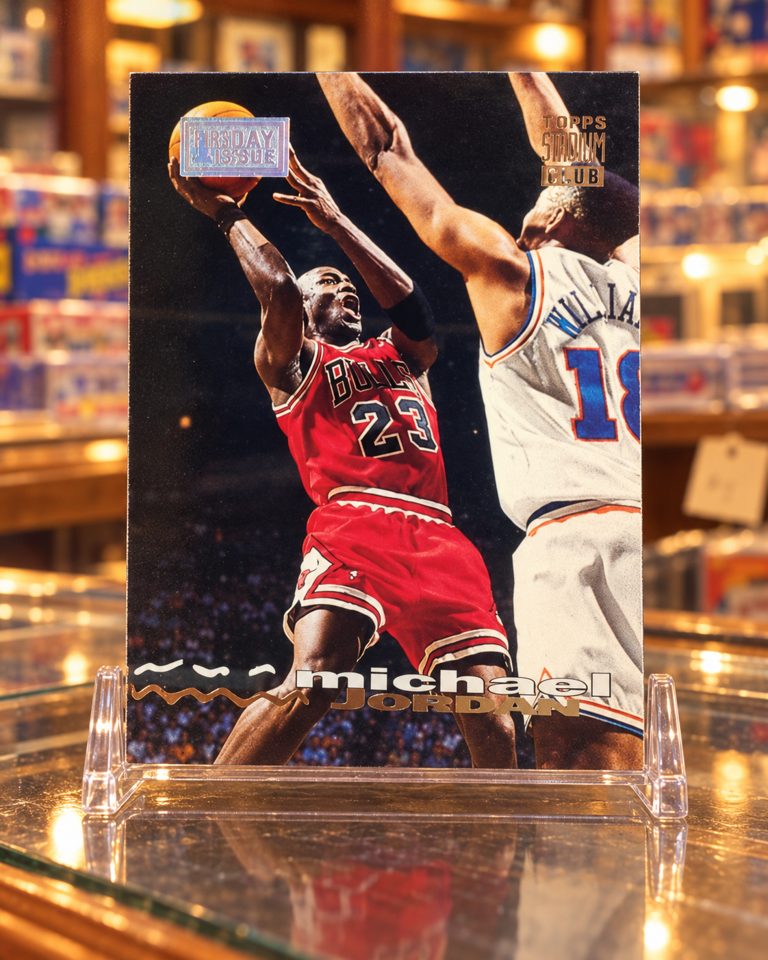1993-94 Stadium Club First Day Issue Michael Jordan #1 — ai-generated collector artwork