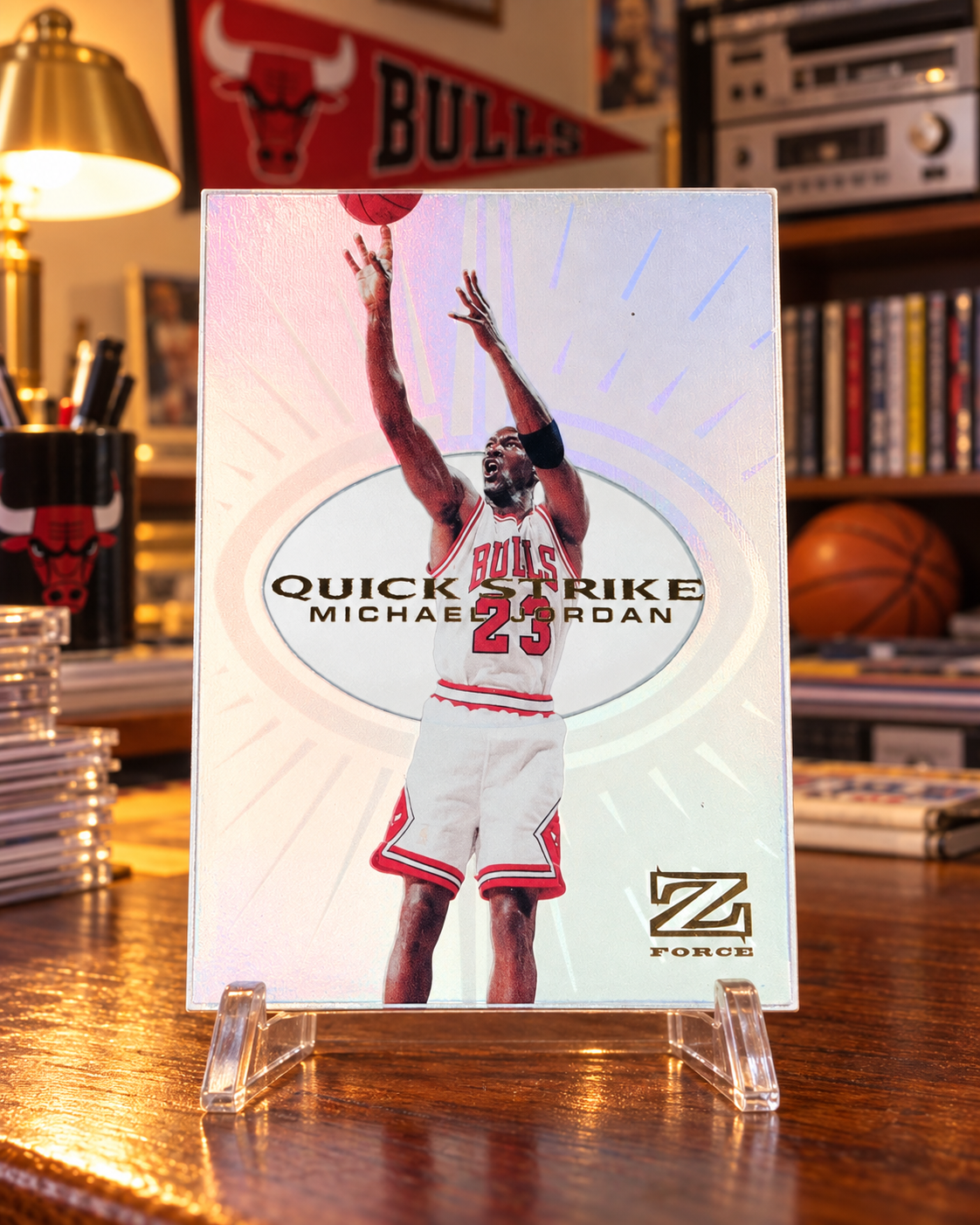1997-98 Z-Force Quick Strike Michael Jordan #5QS — ai-generated collector artwork