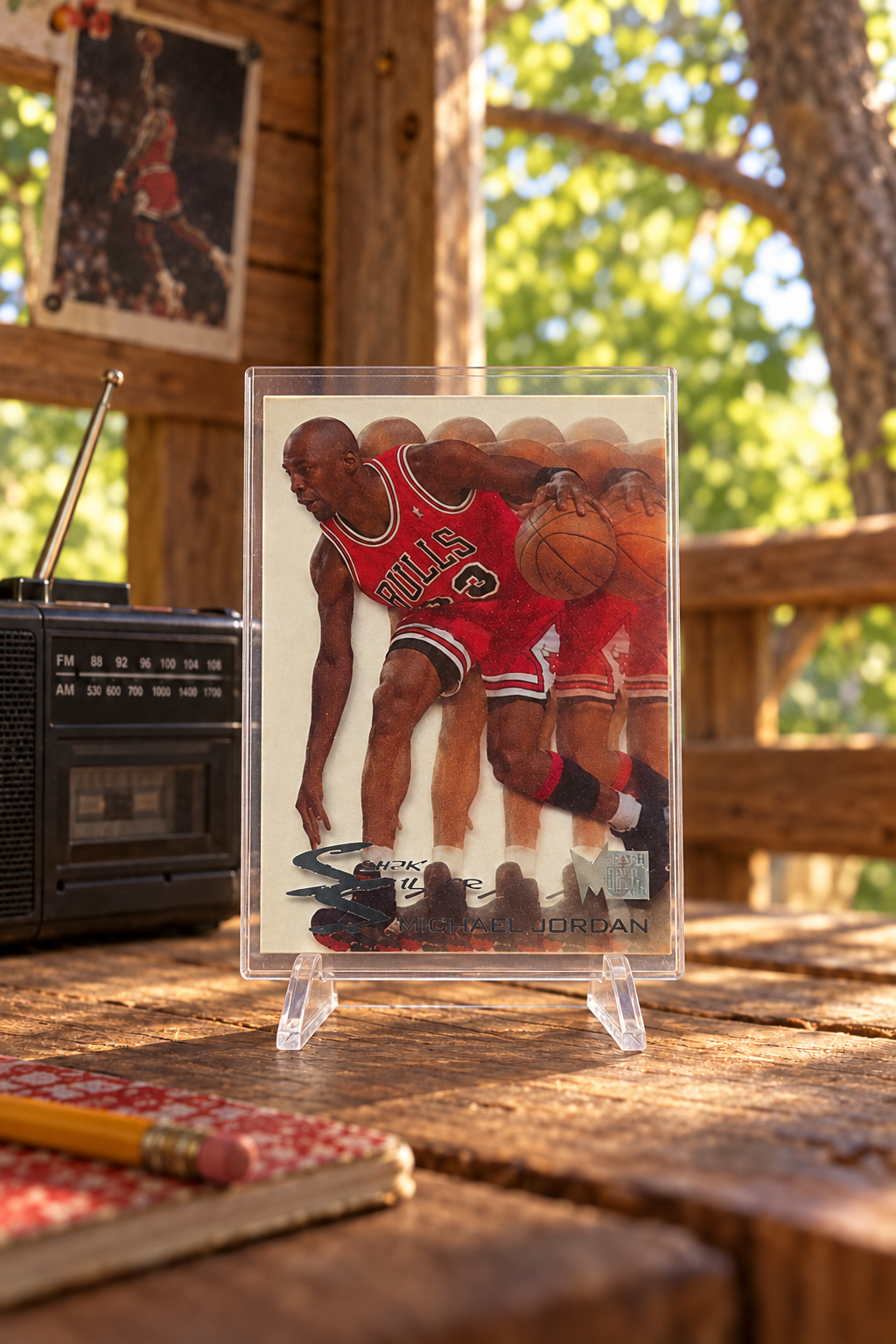 1995-96 Metal Slick Silver Michael Jordan #3 — ai-generated collector artwork