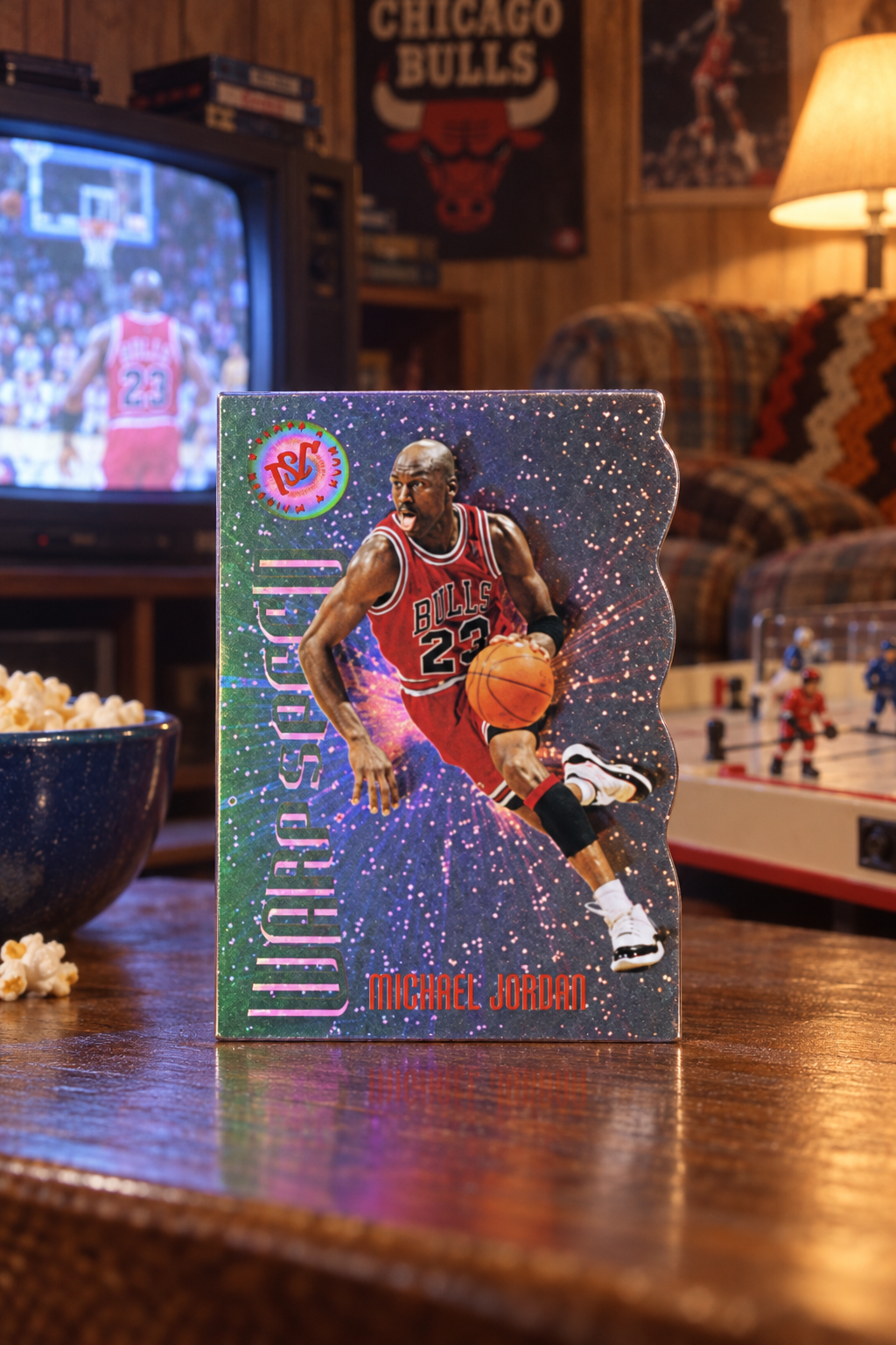 1995-96 Stadium Club Warp Speed — ai-generated collector artwork