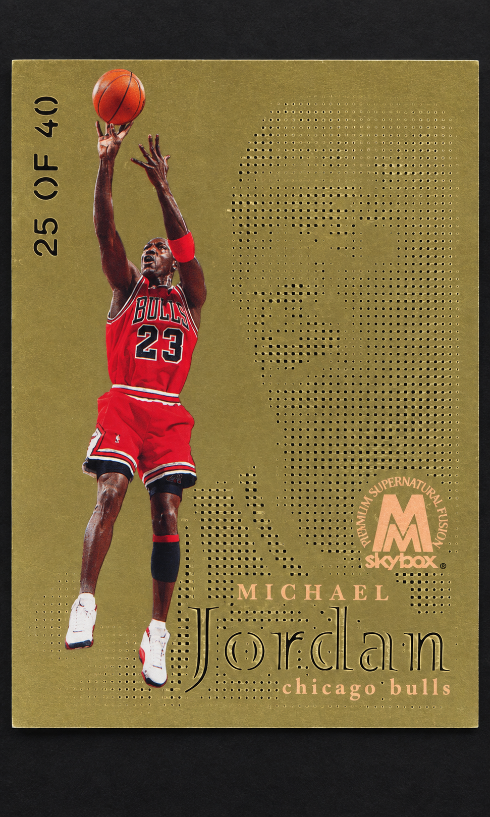 1998-99 SkyBox Molten Metal Fusion Titanium (gold /40) — ai-edited card representation