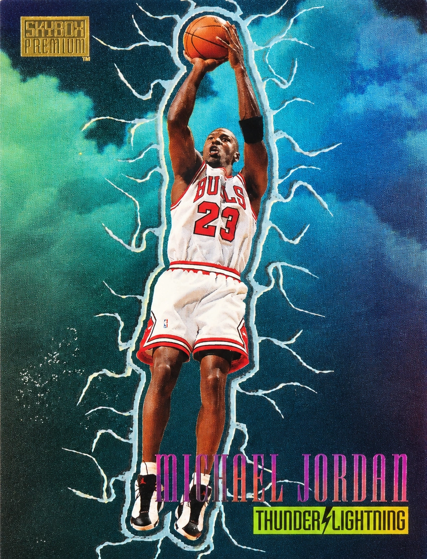 1997-98 SkyBox Premium Thunder & Lightning — ai-generated collector artwork